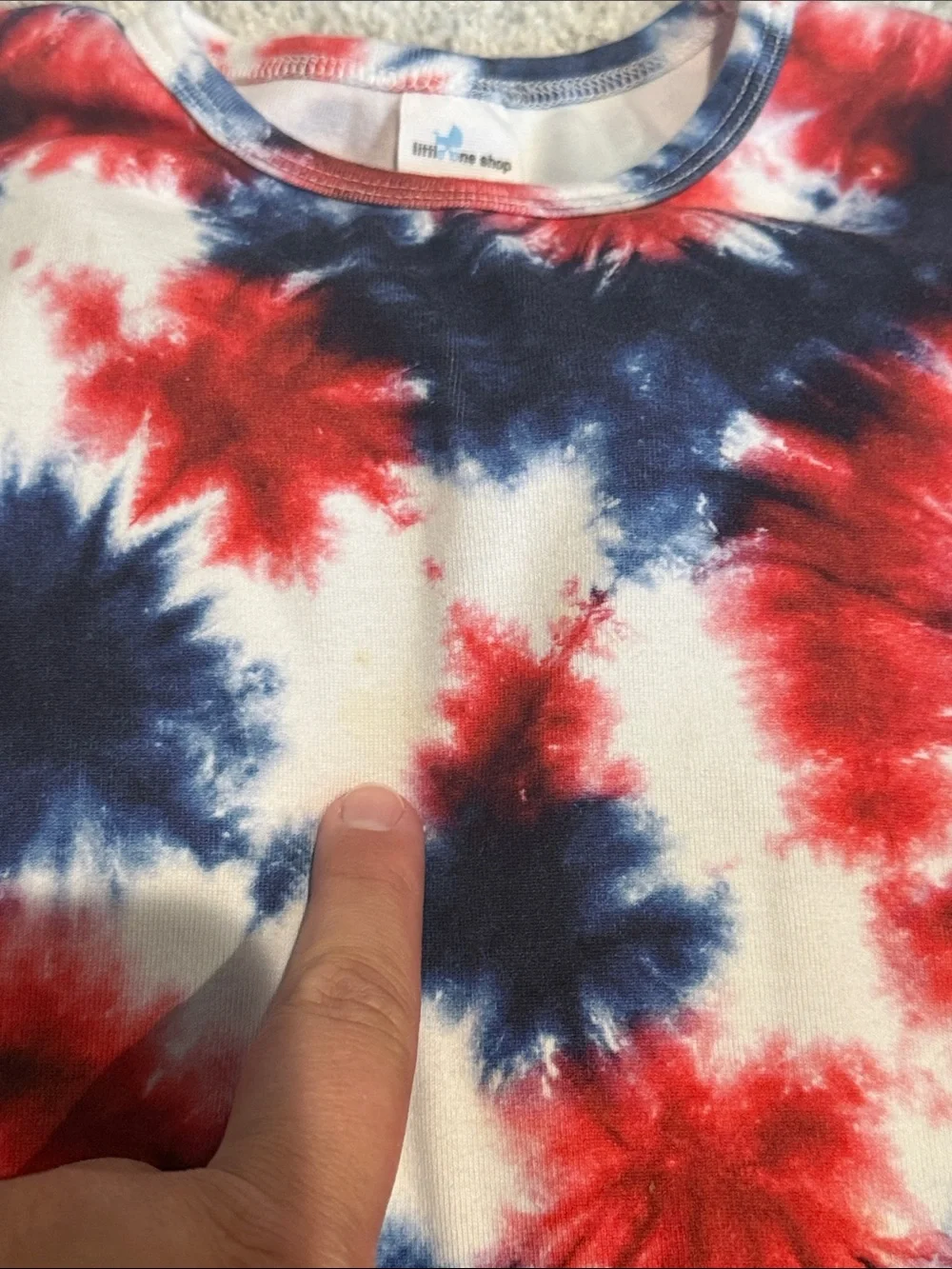 Kids Red, Navy & White Tie-Dye Pajama Set - Matching Shorts & Tee
